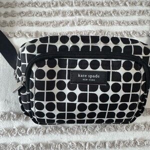 Kate Spade Black and White Geometric Crossbody Bag